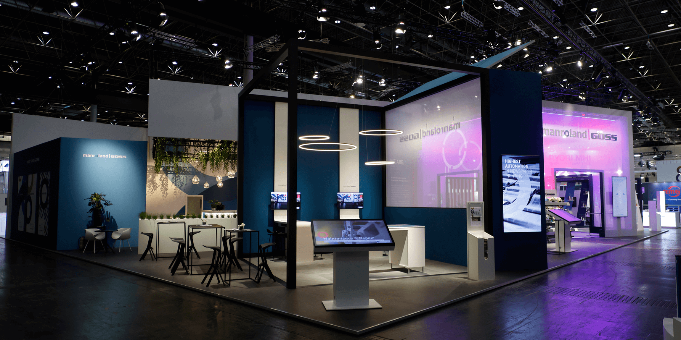 manroland goss booth at drupa 2024